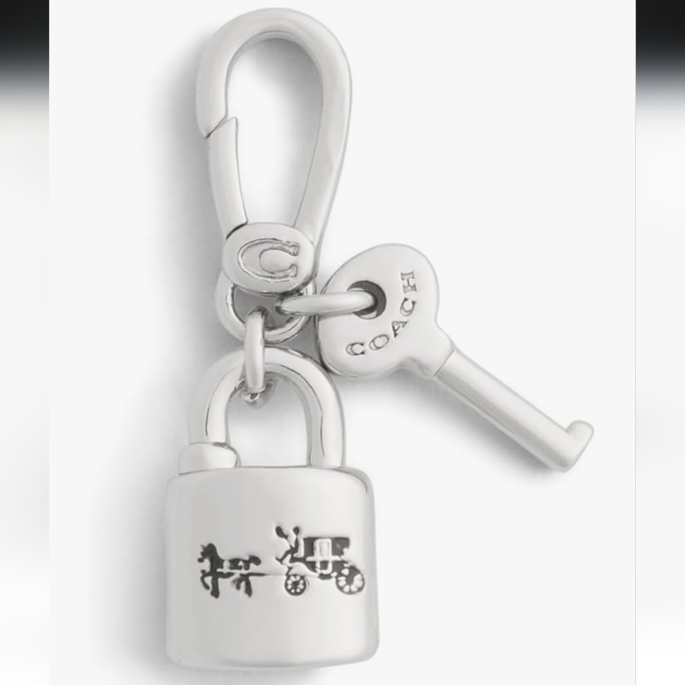 Coach Metallic Lock and Key Charm